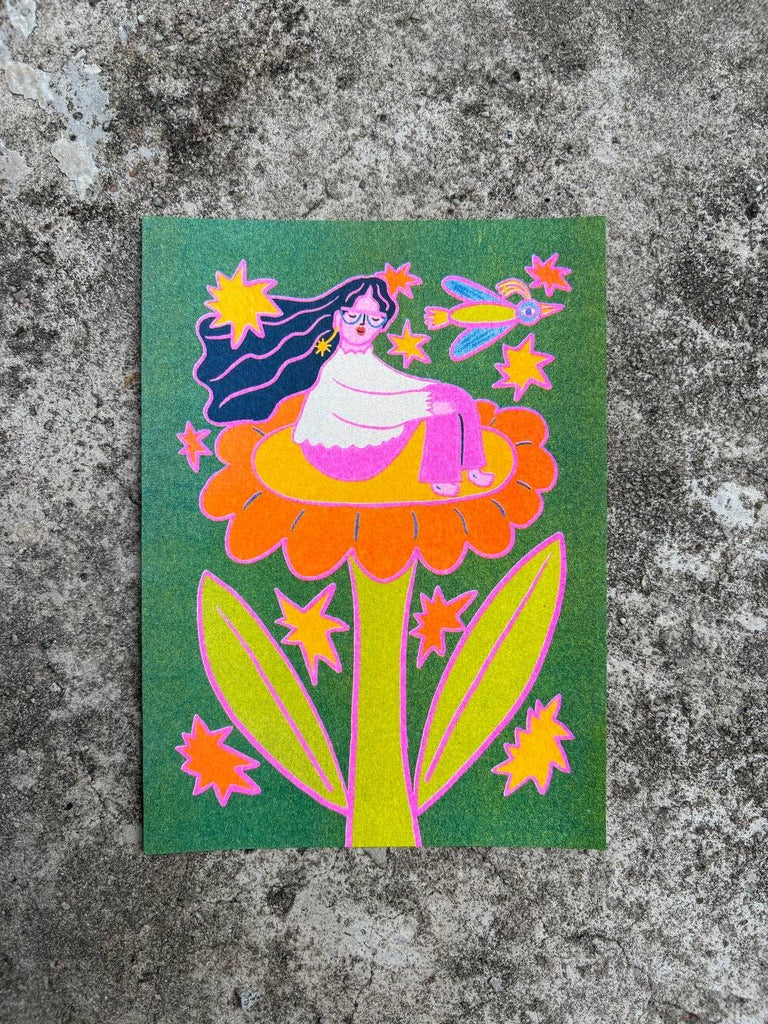 AMF x HAHAHAFI - Auntie steady! Risograph message card
