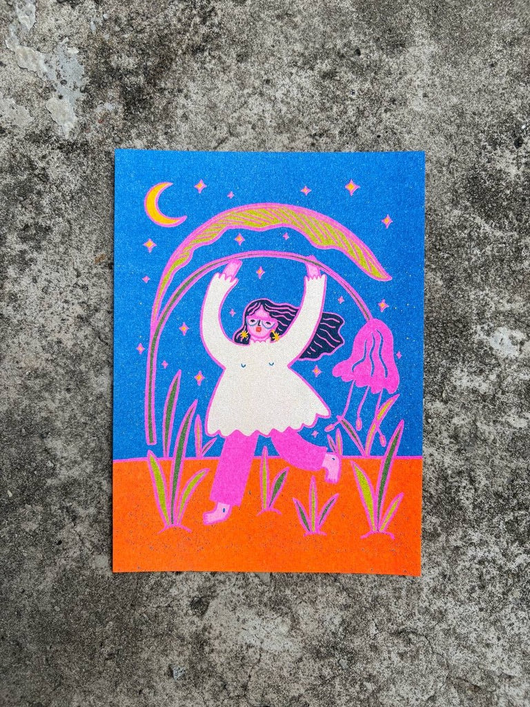 AMF x HAHAHAFI - Auntie thanks you! Risograph message card