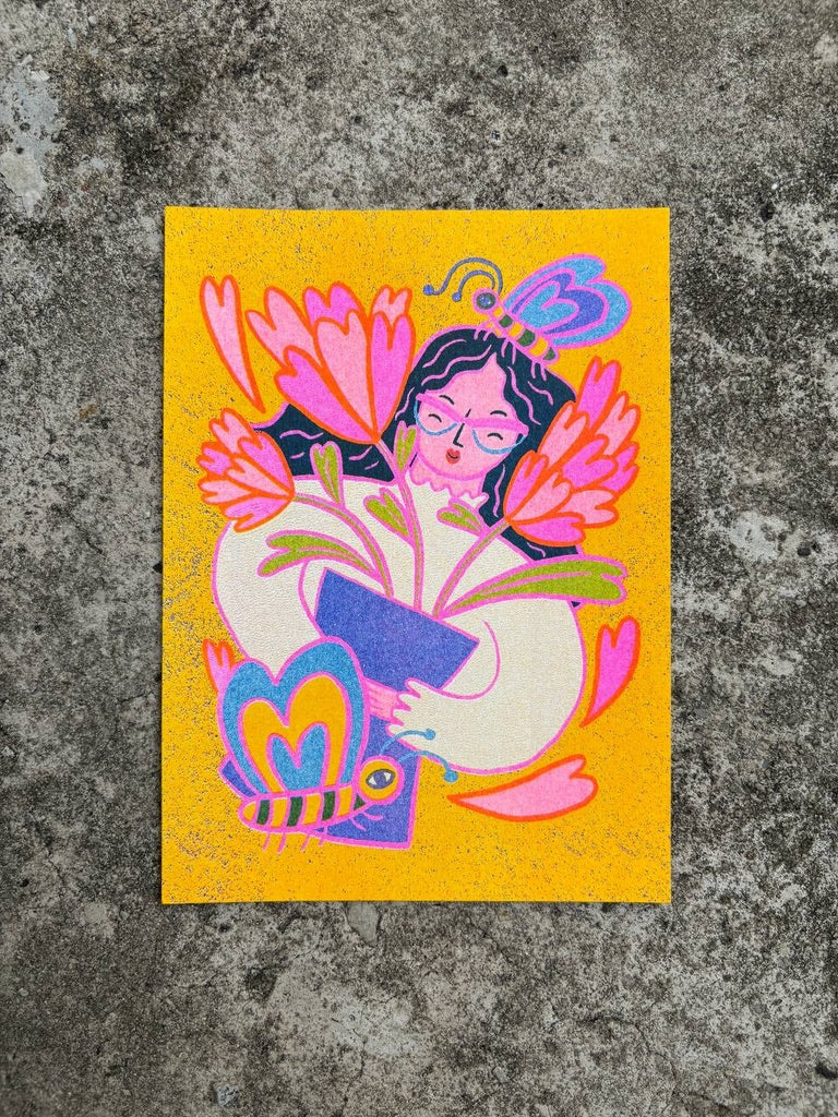 AMF x HAHAHAFI - Auntie loves you! Risograph message card